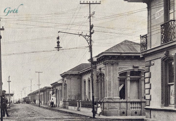 Barrio La Dolorosa, 1917, Calle central entre Ave 6 y 8