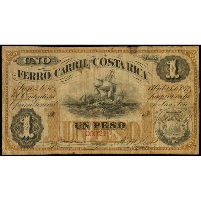 billete-de-un-peso-del-ferrocarril-de-1872-firmado-por-minor-keith